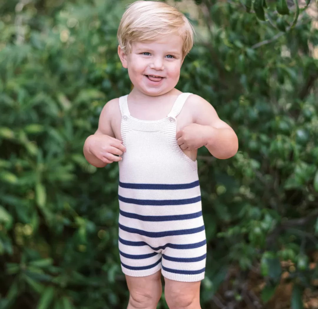 Baby Breton Stripe Overall<minnow Cheap