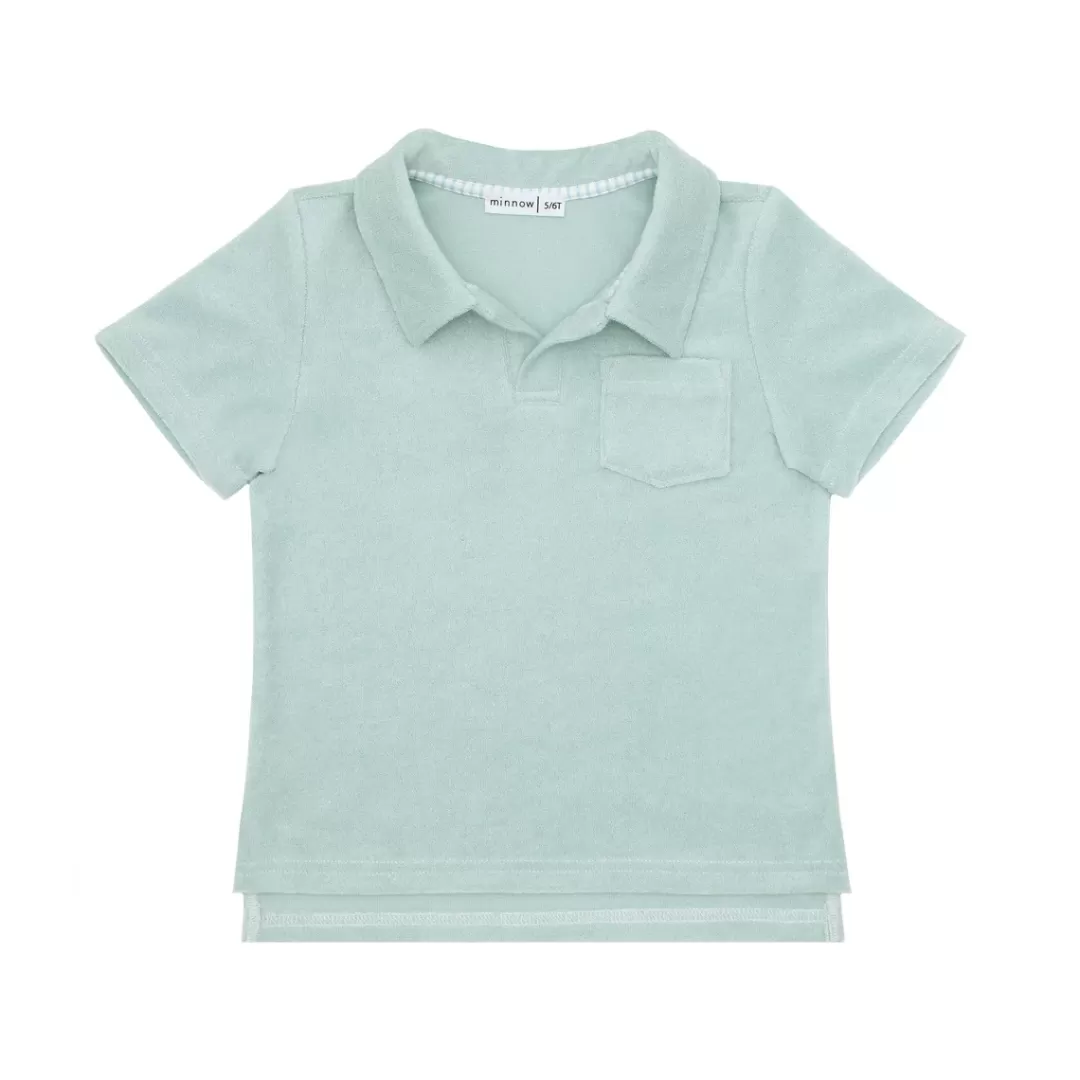 Boys Garden French Terry Polo<minnow Clearance