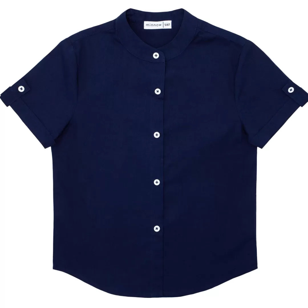 Boys Short Sleeve Button Down Shirt<minnow Best Sale