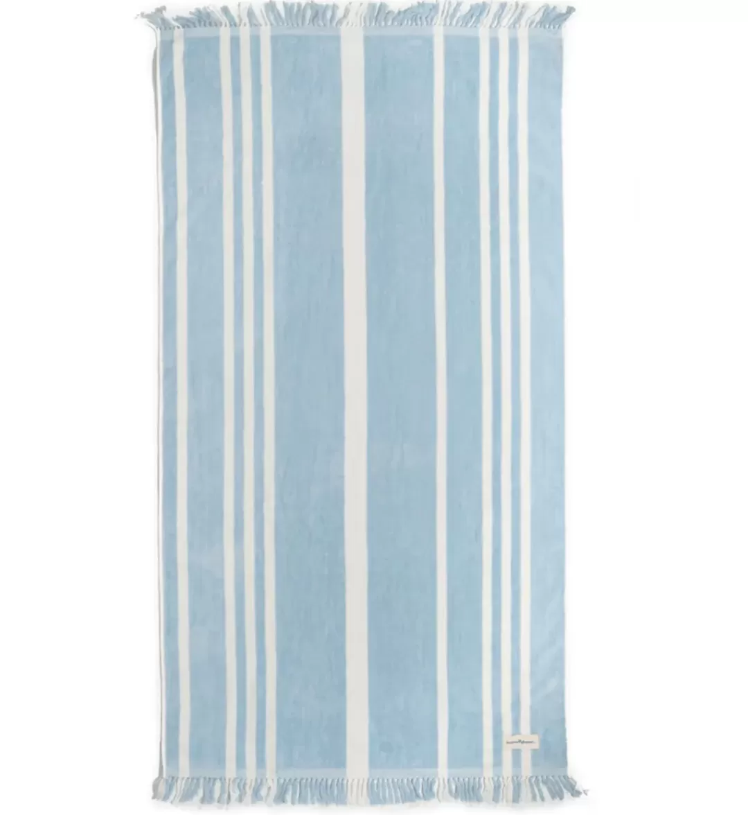 Business & Pleasure Beach Towel, Vintage Blue Stripe<minnow Sale