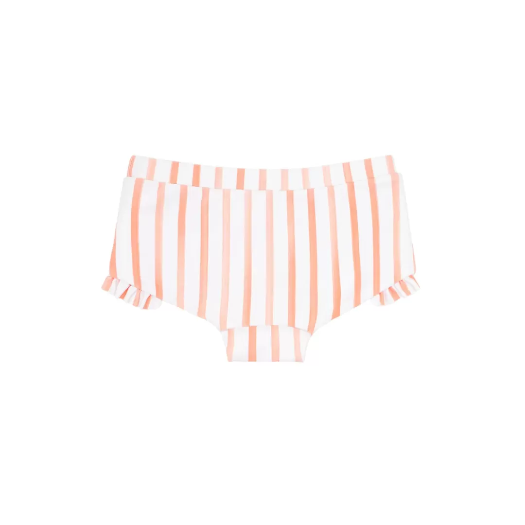 Girls Calypso Coral Stripe Swim Shorts<minnow Outlet