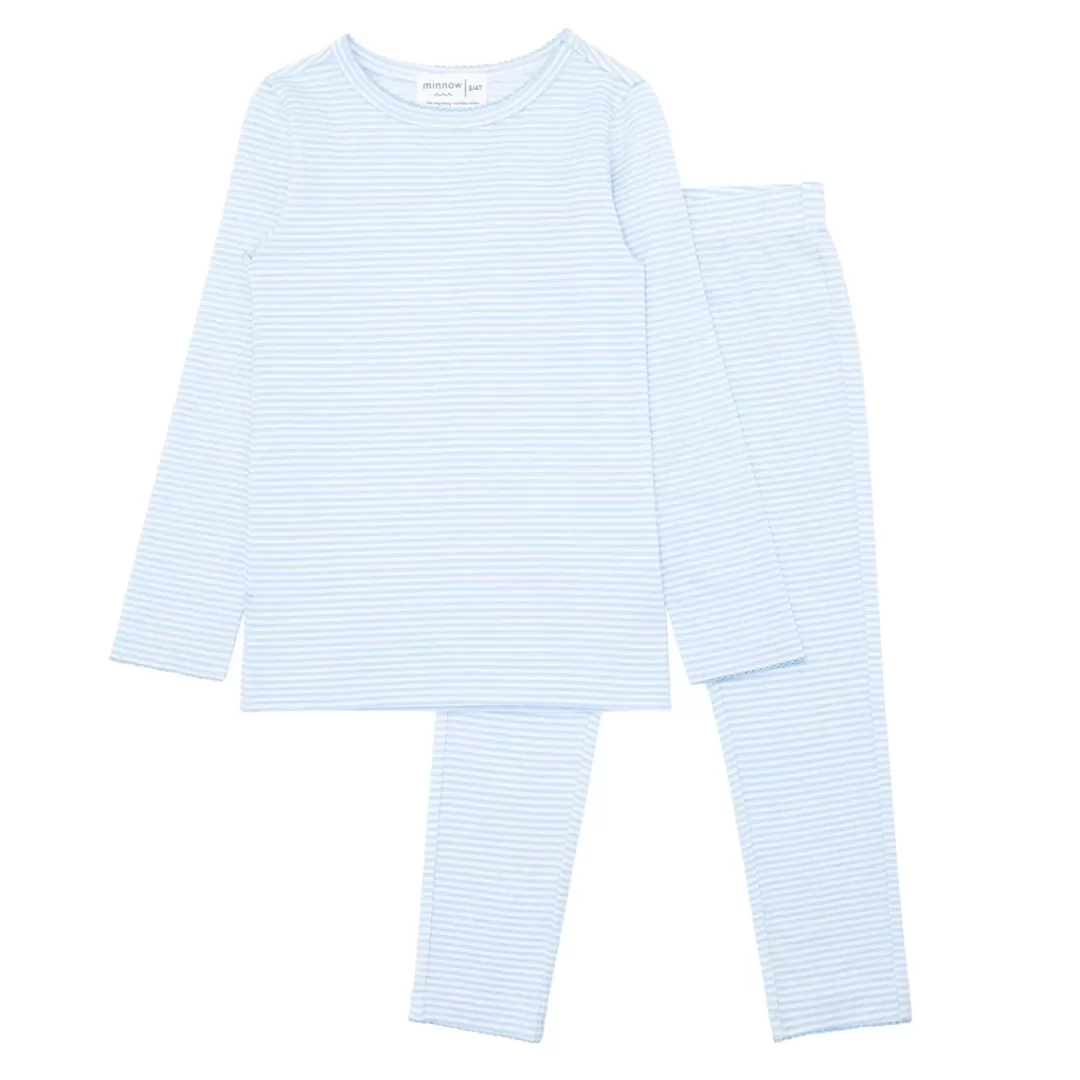 Girls Pima Pajamas Set<minnow New