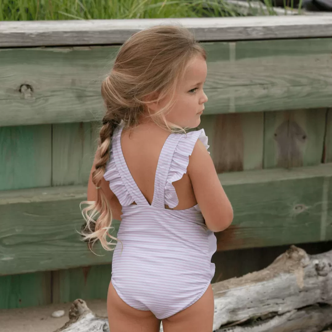 Girls Ruffle One Piece<minnow Shop