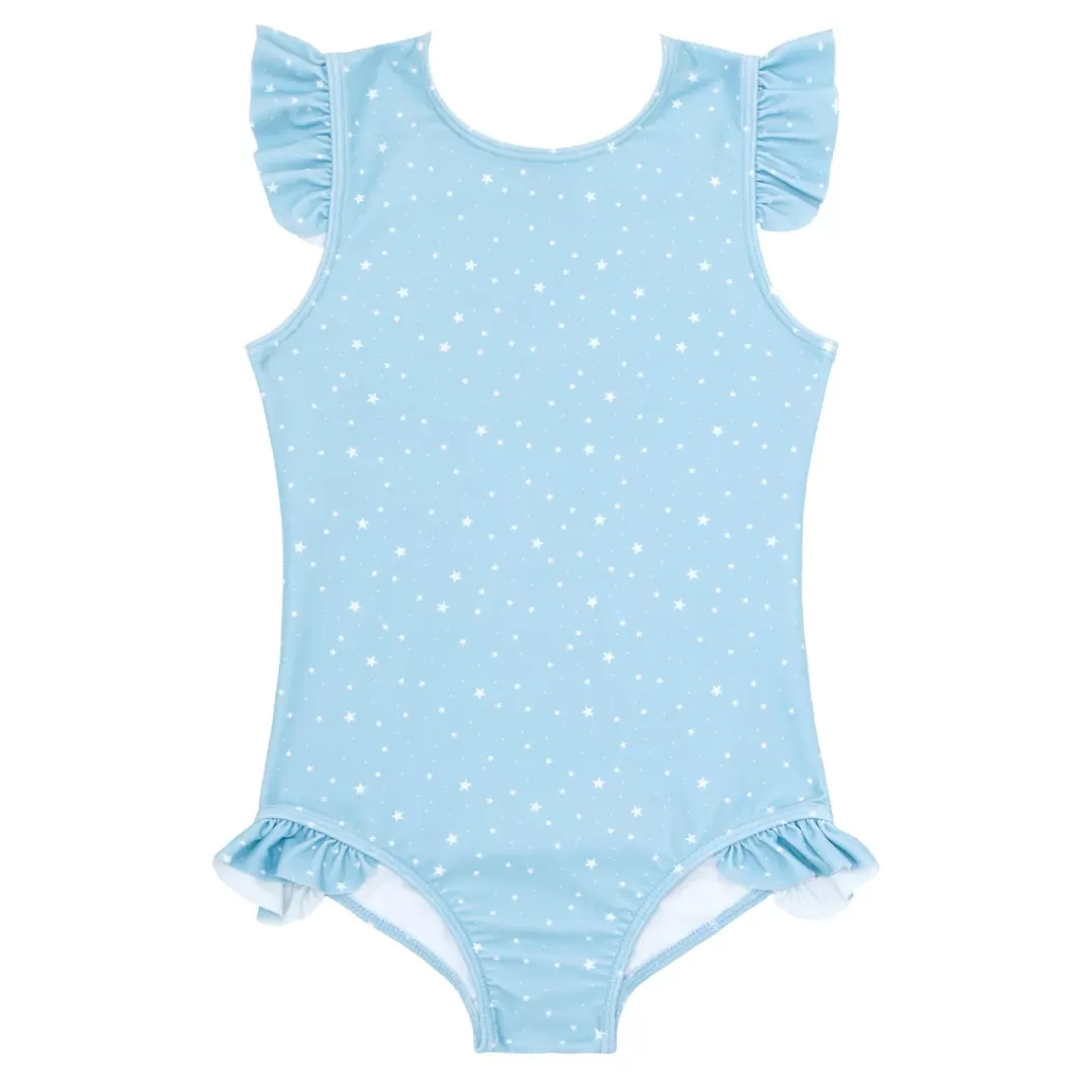 Girls Ruffle Sleeve Rashguard One Piece<minnow Outlet