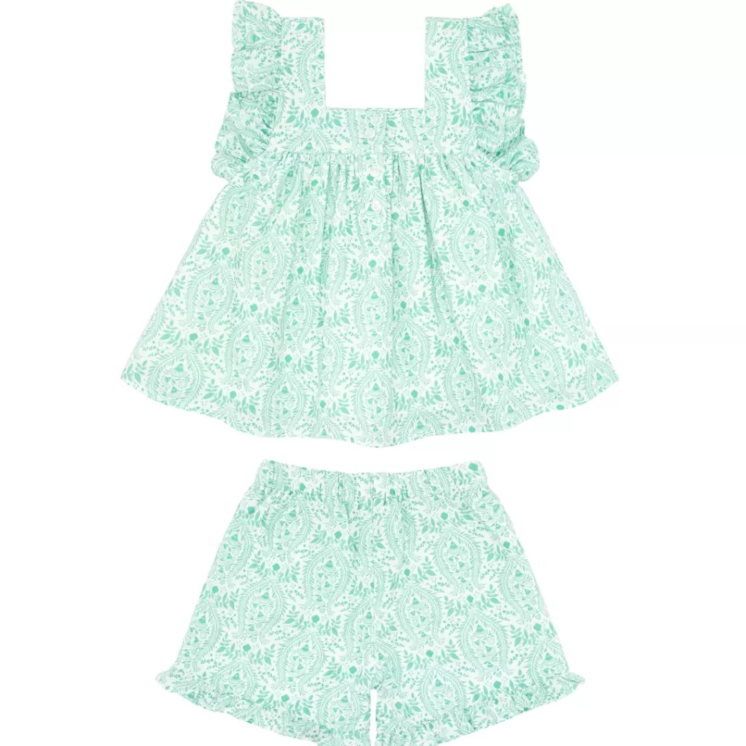 Girls Ruffle Top And Short Set<minnow Sale