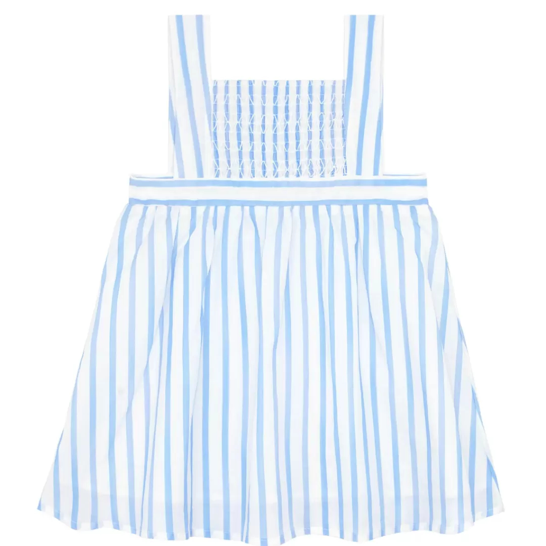 Girls Smocked Bib Dress<minnow Cheap