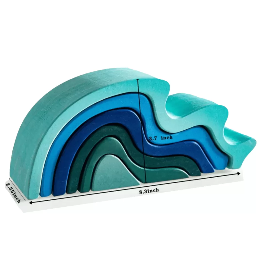 Green Elephant Wave Stacking Block<minnow Cheap