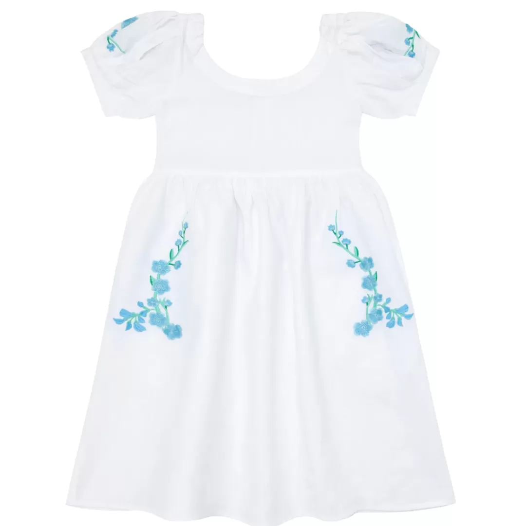 X Fanm Mon Girl's Puff Sleeve Dress<minnow Discount