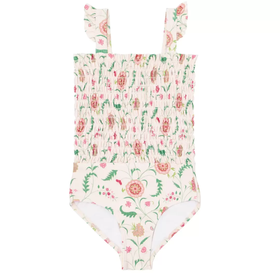 X Sister Parish Girls Smocked One Piece<minnow Shop