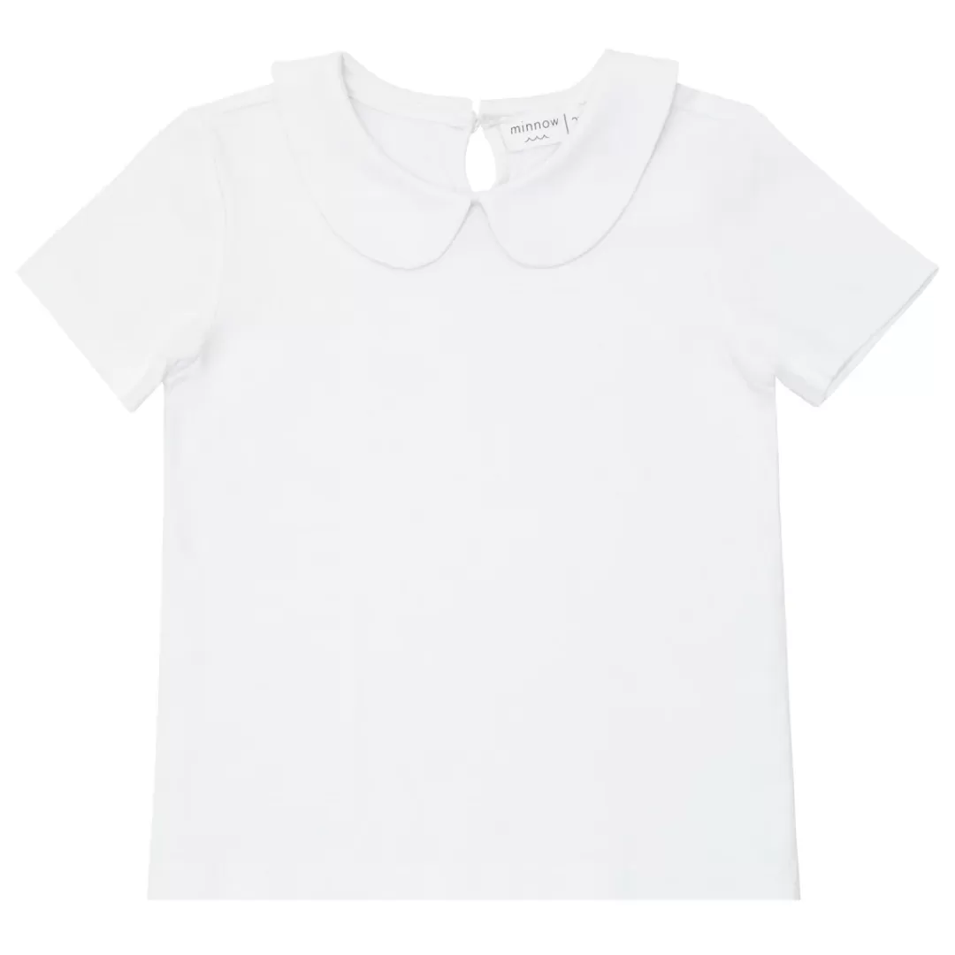 Unisex Peter Pan Collar Shirt<minnow Fashion