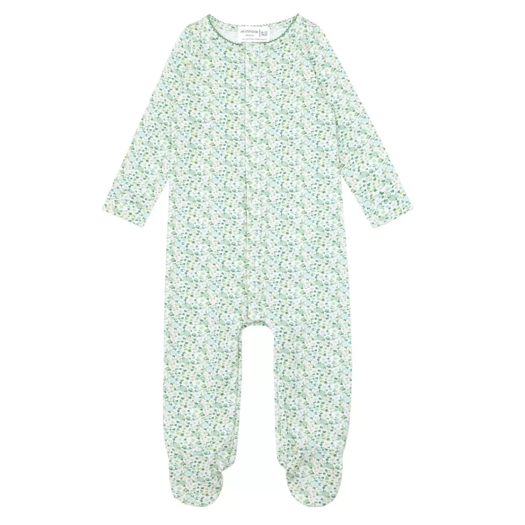 Unisex Pima Baby Footie<minnow New