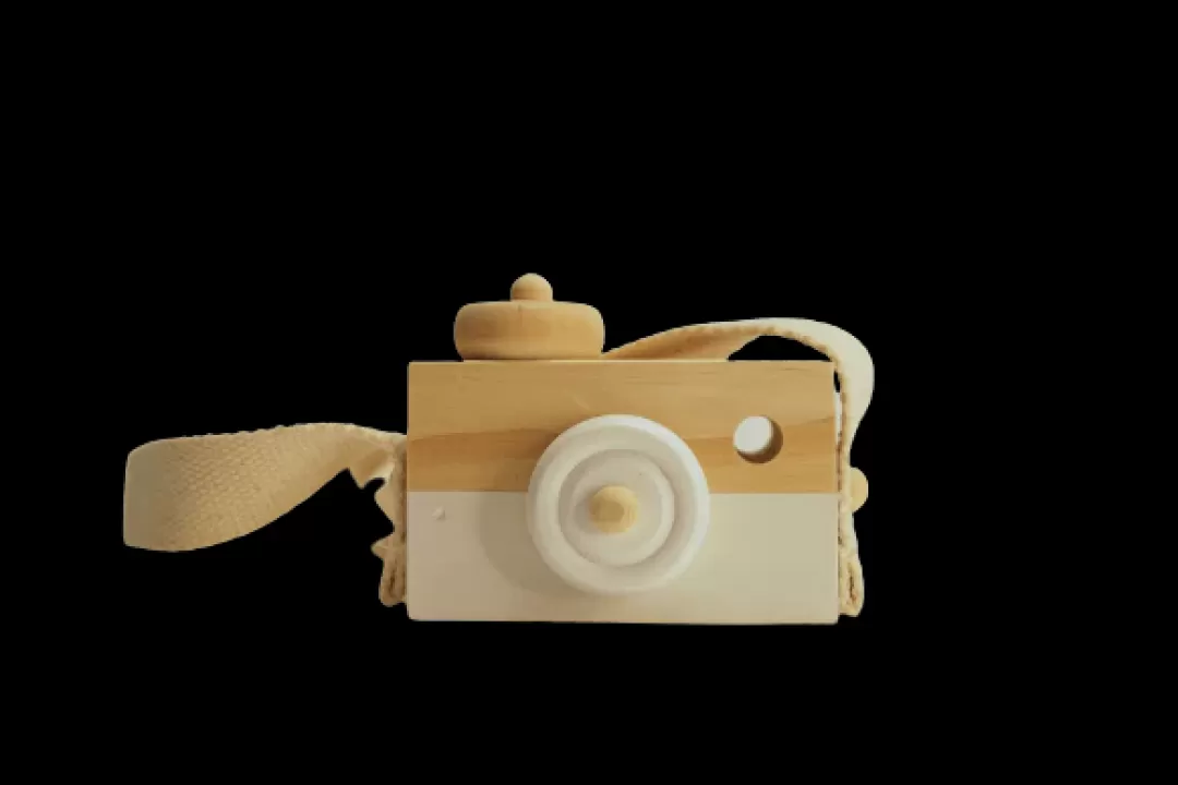 White Wooden Toy Camera<minnow Cheap